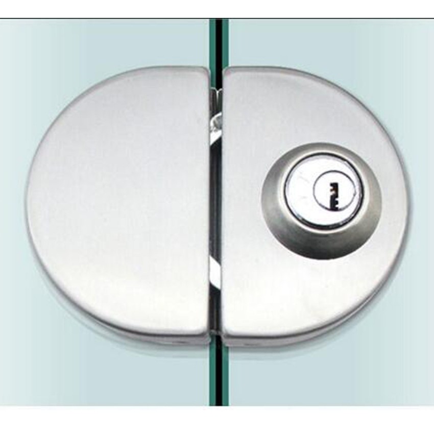 Picture of 【COD】10-12mm Glass Door Lock with Keys for Home Hotel Bathroom 304 Stainless Steel Double Bolts