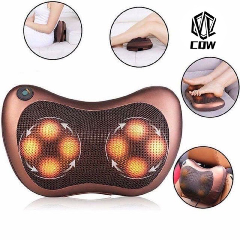 CQW Massage Pillow Car And Home Electric Massager Shoulder Neck Infrared Heating Massage Relaxation的图片