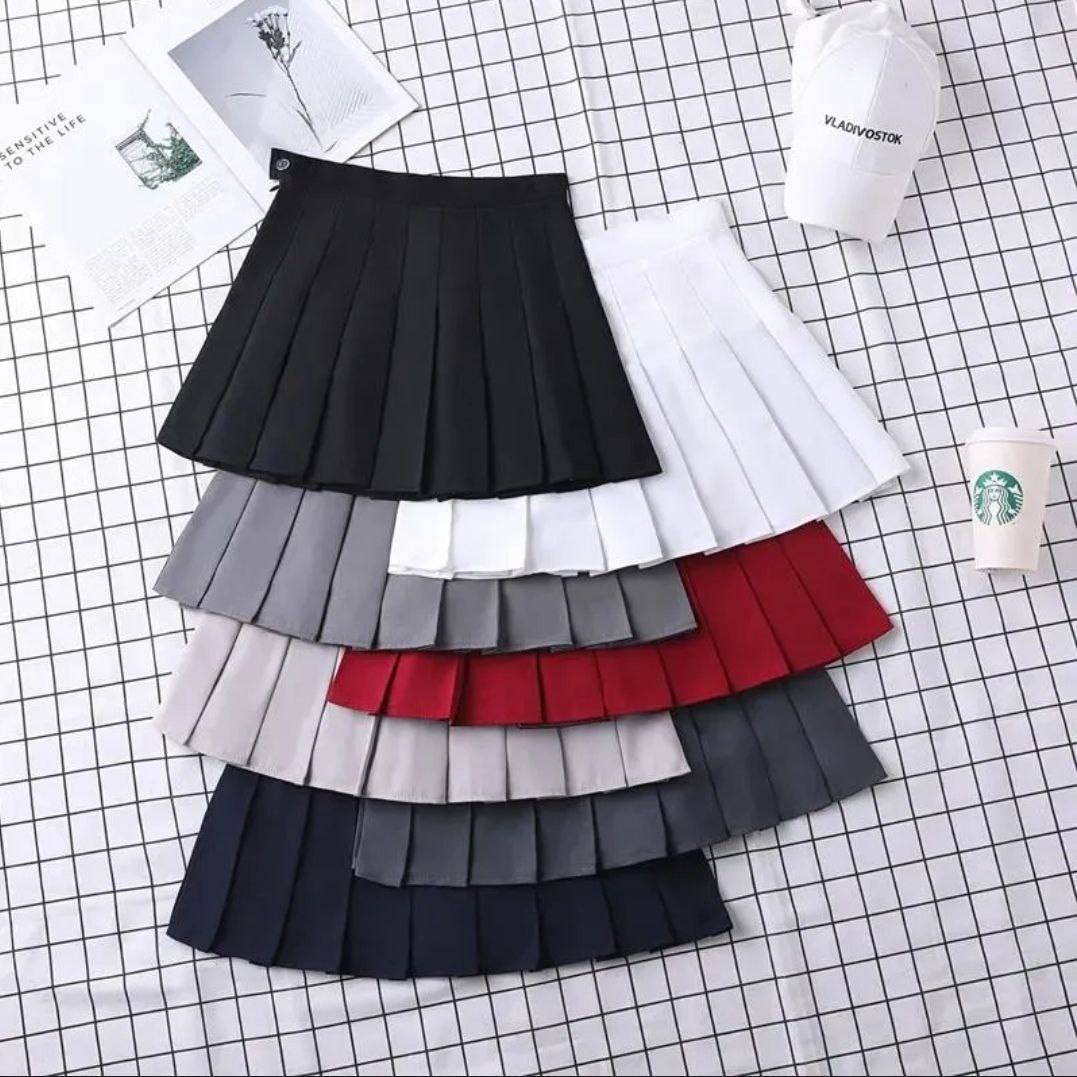 ❤XS-3XL❤Fashionable Korean girls short skirts popular pleated skirts的图片