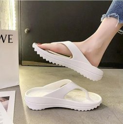 Picture of EVA Slippers Thick soled high-end women's outdoor slippers. Outdoor fashionable adult herringbone slippers flip flops wedge for women