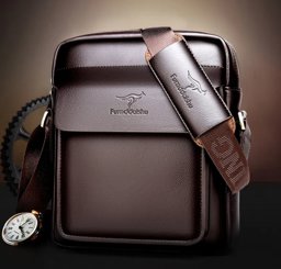Sling Bag for Men Fashion Retro Shoulder Bags PU Messenger Bags Casual Handbags Men's Briefcases Backpacks的图片