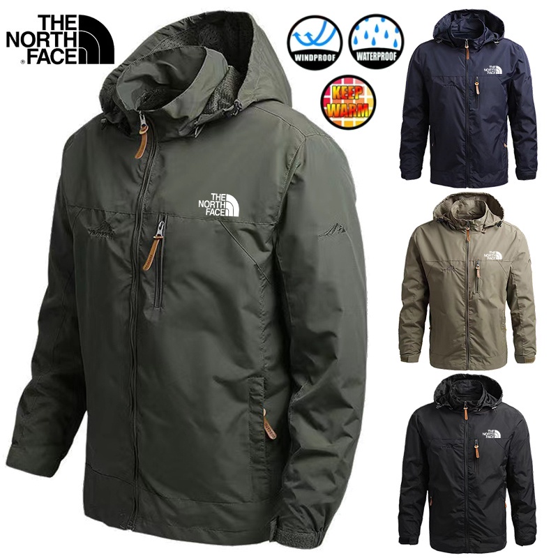 The North Face Men'sTactical Jacket Waterproof Outdoor Large Zip Hooded Jacket的图片