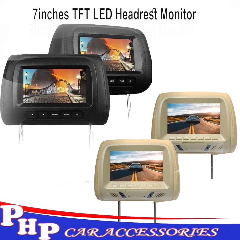 7''TFT-LED HeadRest Monitor Dual Video Input, Wireless Remote Control的图片