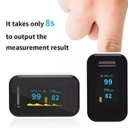 Picture of Pro Health Care Pulse Oximeter w FREE Warranty, Silicone Case, Lanyard, Pouch & Batteries