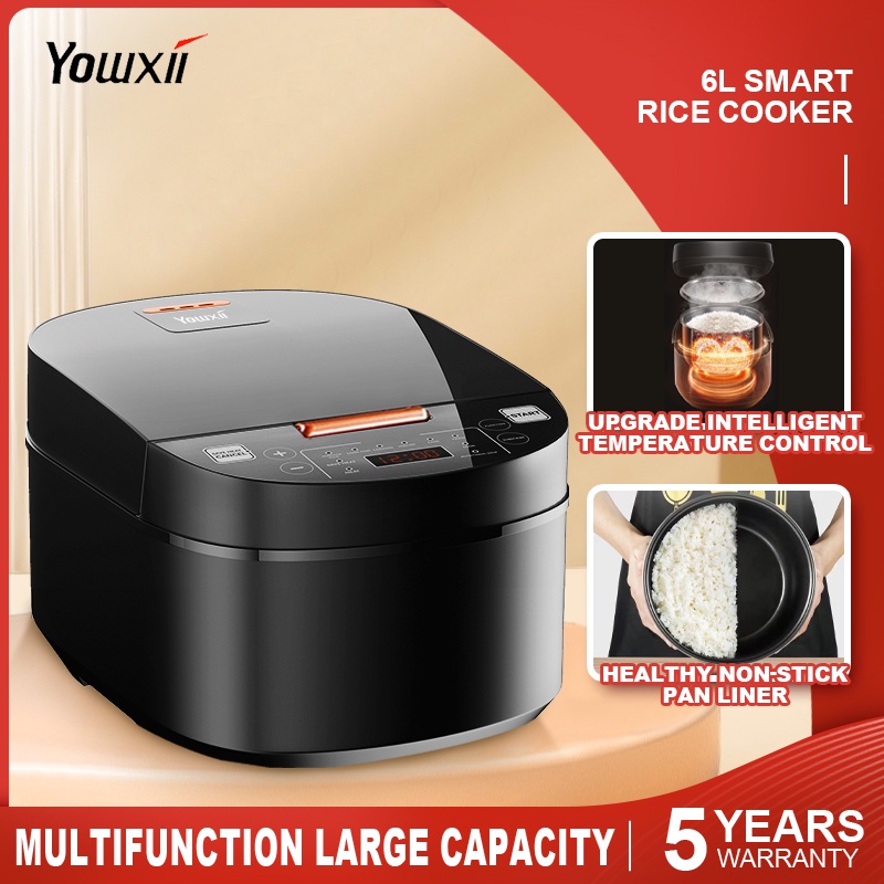 Yowxii LCD Stainless Rice Cooker 6L Large Capacity Standard Multifunctional Electric Cooker Nonstick的图片