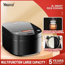Picture of Yowxii LCD Stainless Rice Cooker 6L Large Capacity Standard Multifunctional Electric Cooker Nonstick