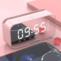 Picture of Wireless bluetooth speaker with fm radio digital clock led desk digital alarm clock with speaker